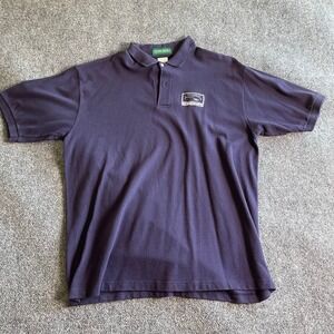 Outer Banks Mens Blue Hawaiian Helicopters Polo Shirt Navy Blue Cotton XL